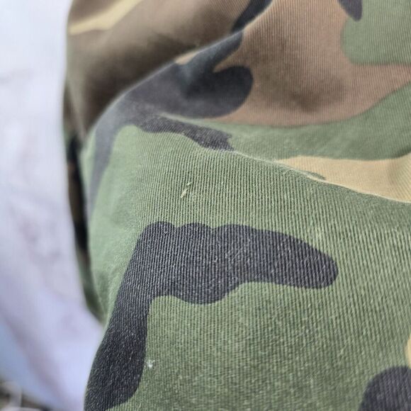 Military Jacket Mens Small Red Jungle Woodland Camo Cold Weather Lined Field - Picture 12 of 13